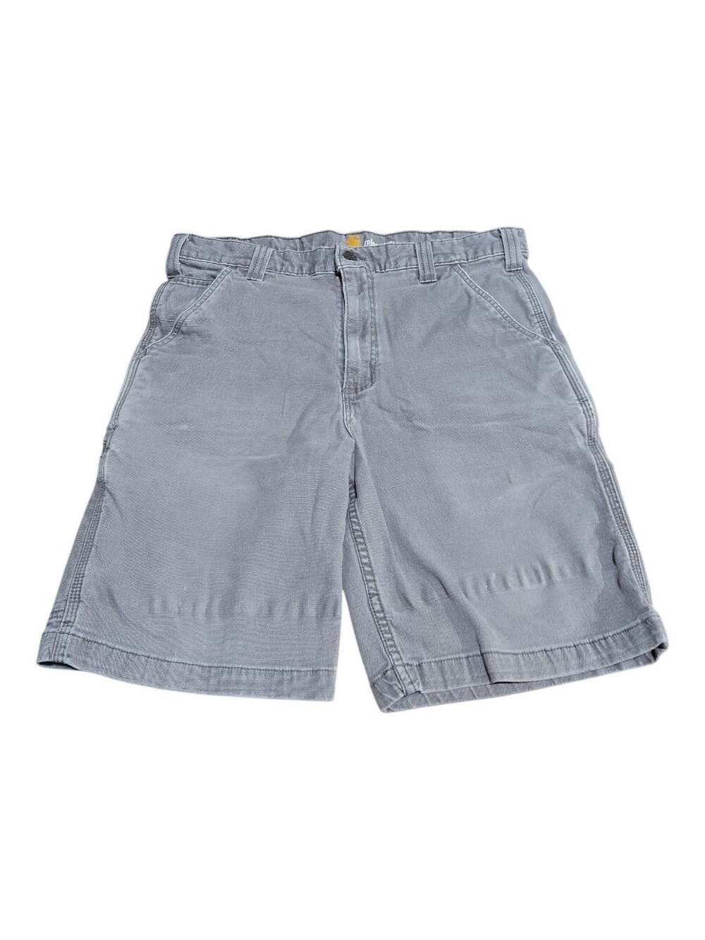 Carhartt Men's Gray Canvas Relaxed Fit Workwear Shorts Size 34